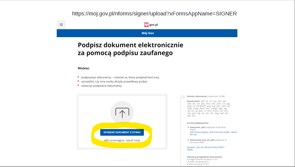 instrukcja skladania podpisu w ePUAP
