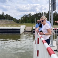 Dorota Cabańska, GINB podczas wizyty technicznej na terenie Przekopu Mierzei Wiślanej